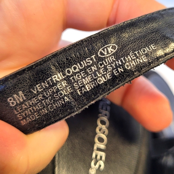 Aerosoles Black Sandals Heel 7 cm size us 8 super soft insole - Picture 11 of 15